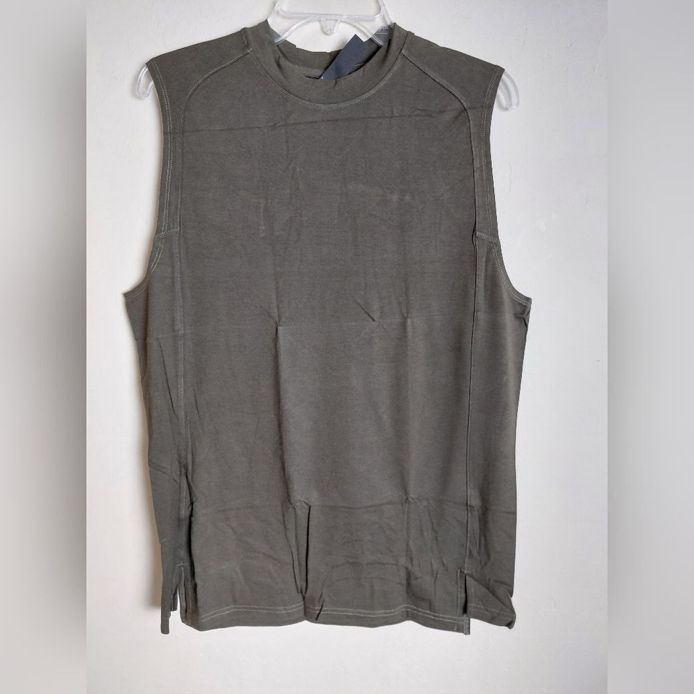 Alphalete Men's Premium Stepped Hem Tank - ESPRESSO Size LARGE